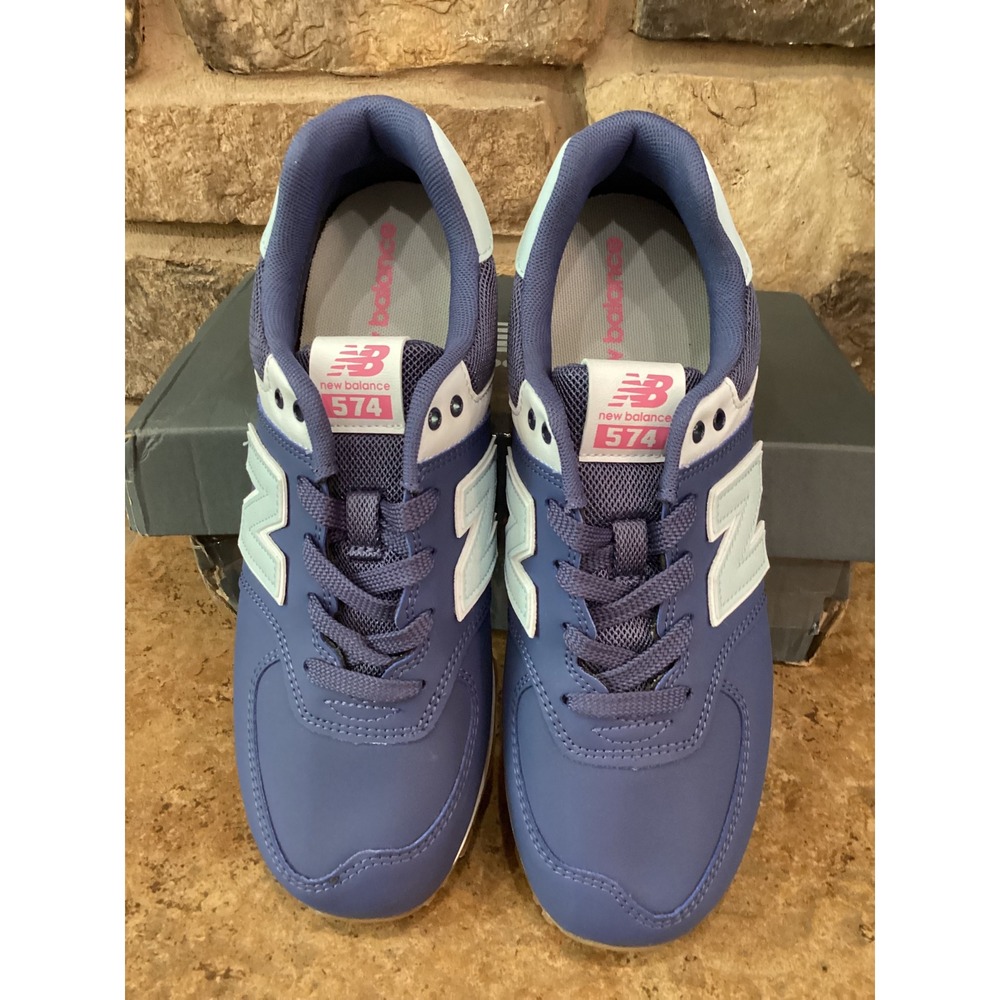 New Balance 574 Kids Blue Pink Sneakers GC574NJ Size US 7 Big Kids - Picture 3 of 8